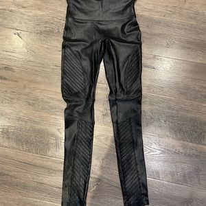 Spanx Faux Leather Moto Leggings